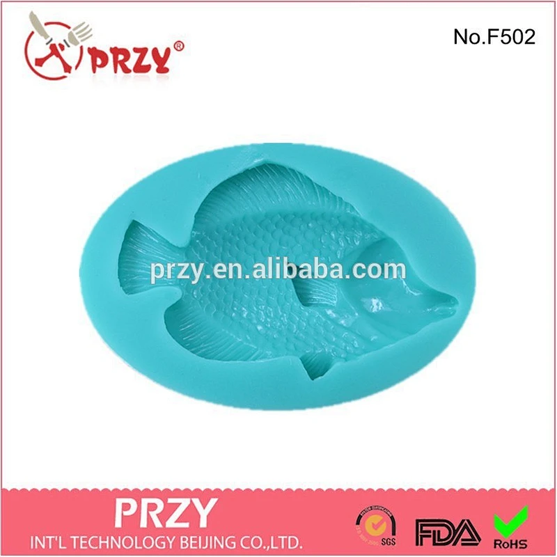 Fish shape silicone sugarcraft fondant mold bakeware mold barking tools