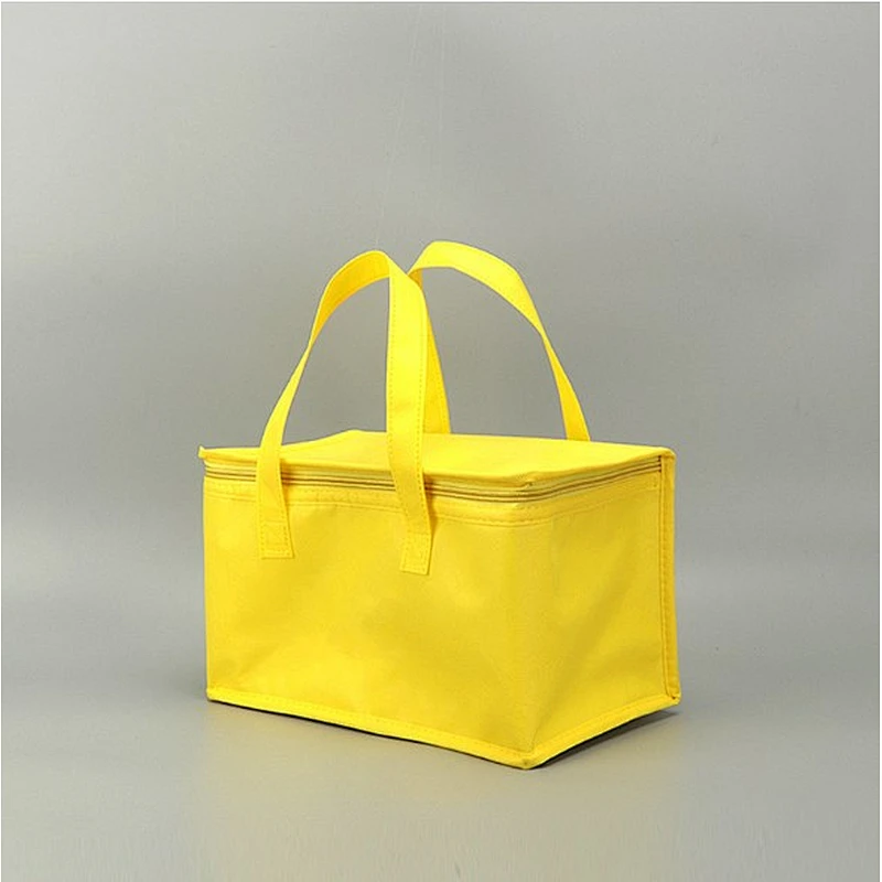 Non woven fabric color fruit lunch bag, convenient outdoor ice pack, Oxford heat preservation bag.
