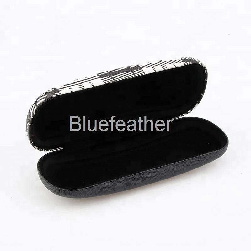 Black White Striped Pane Digital Printing Eyeglasses Case for Men