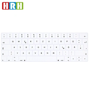 Ultra Slim Color Silicone keyboard german keyboard Protector for Macbook Pro Touch Bar European Version