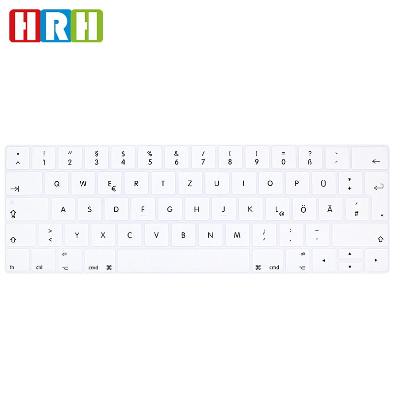 Ultra Slim Color Silicone keyboard german keyboard Protector for Macbook Pro Touch Bar European Version