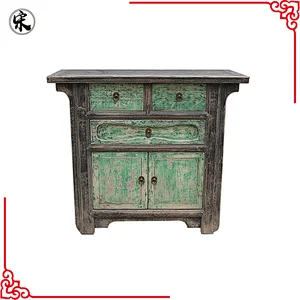 wholesale chinese antique reproduction shabby chic storage buffet furniture for store use