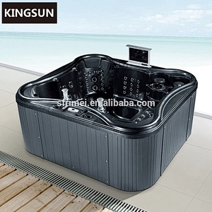 Acrylic Black Hydrotherapy Jet Bath Whirlpool Massage Hot Tub Royal Spa