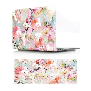 2 In 1 Stylish flower case Hard pc case and Keyboard Cover for Mac Book Pro Air 13 Inch Laptop 12 cover case for mac