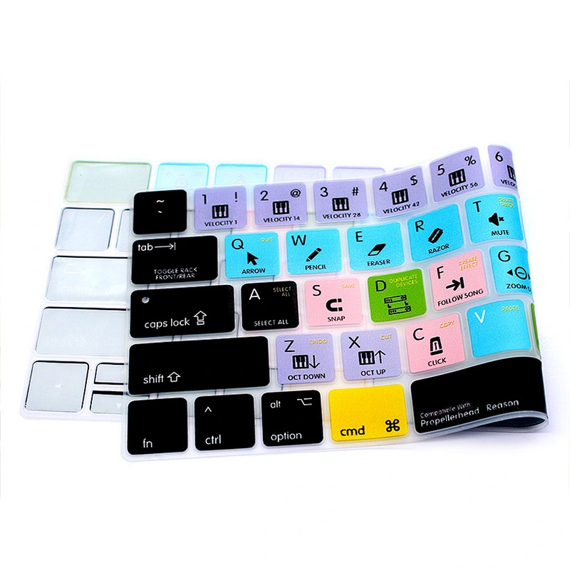 China Product Washable Propellerhead Reason Silicone Keyboard cover for macbook pro skin Laptop Keyboard Cover Touch Bar