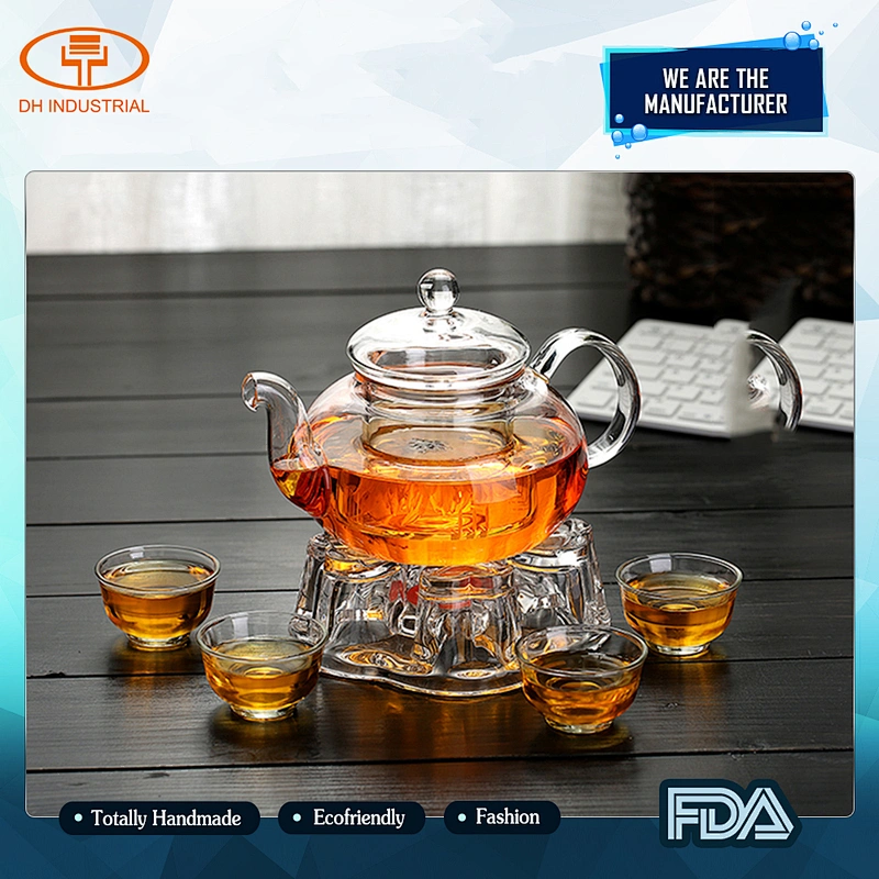 Guangzhou manufactory cheap price glass tea pot tea kettle with filter