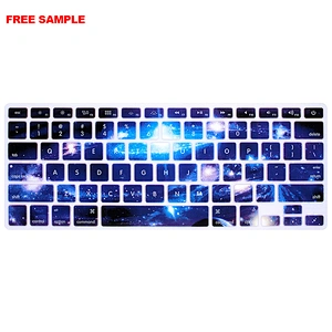 Free Sample China Suppliers Laptop Color Soft Silicone Slim Skin Keyboard Cover for macbook
