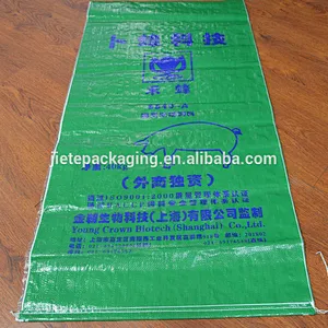 Design printing Plastic 40kg animal food sack pp woven livestock feed bag