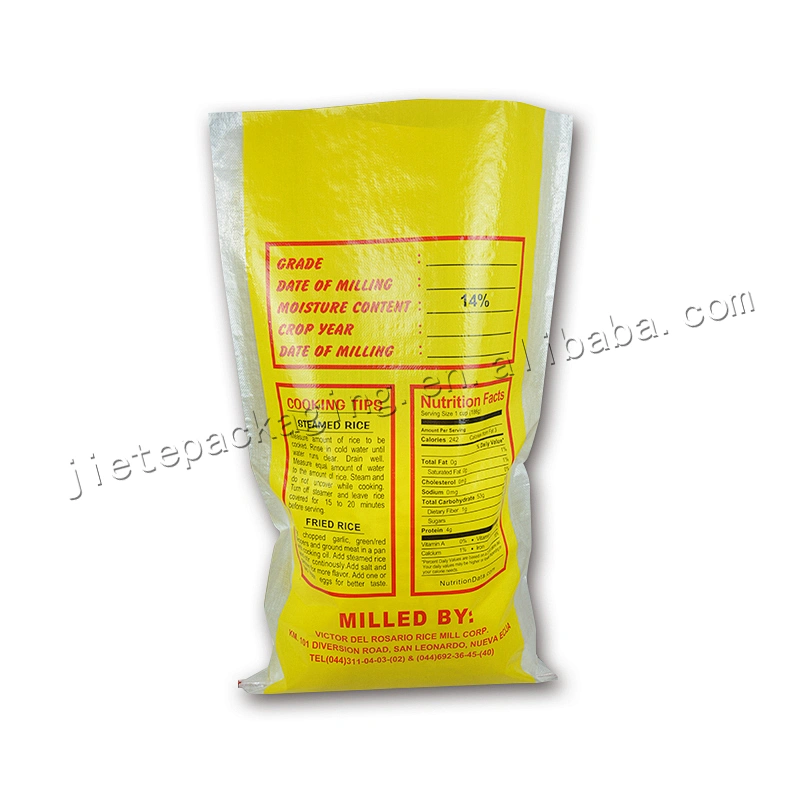 Color printed laminated 50kg pp woven grain bag,sack for rice,flour,feed,seed packing