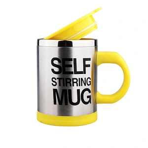 China wholesale price coffee auto- mixing self stirring mug with handle self stirring milk mug for home and office