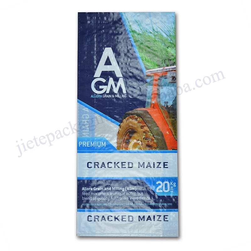20kg transparent plastic bird food sack pp woven feed bag for soybean meal, corn, fish meal, amino acids