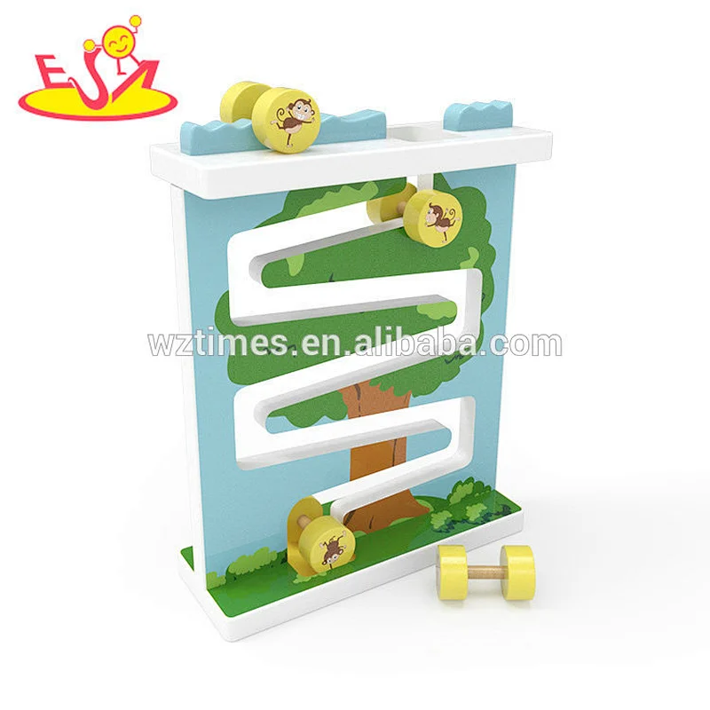 wholesale creative children wooden toy ramps for car sliding W04E063