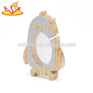 New fashion rocket shape wooden boys money box with customize W02A281