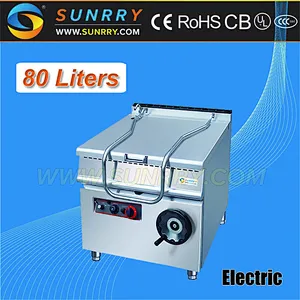 Restaurant equipment industrial electric 80L tilted braising and tilting pan price