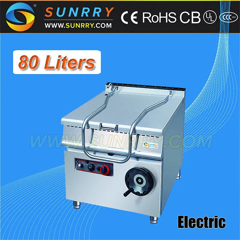 Restaurant equipment industrial electric 80L tilted braising and tilting pan price