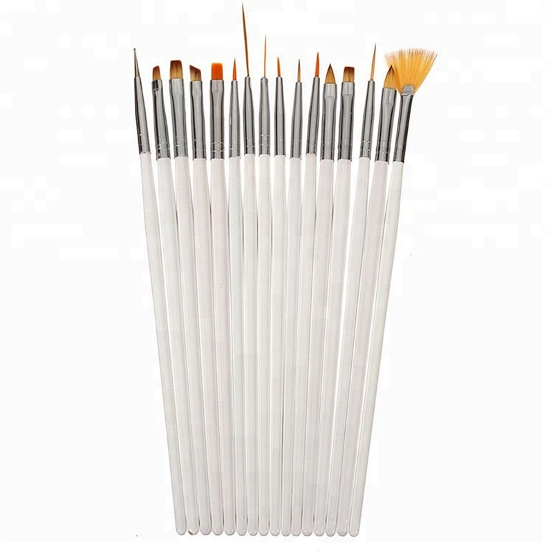 16Pcs professional acrylic carving powder gel liquid salon nali art brushes set polish gel makeup brushes nail tools