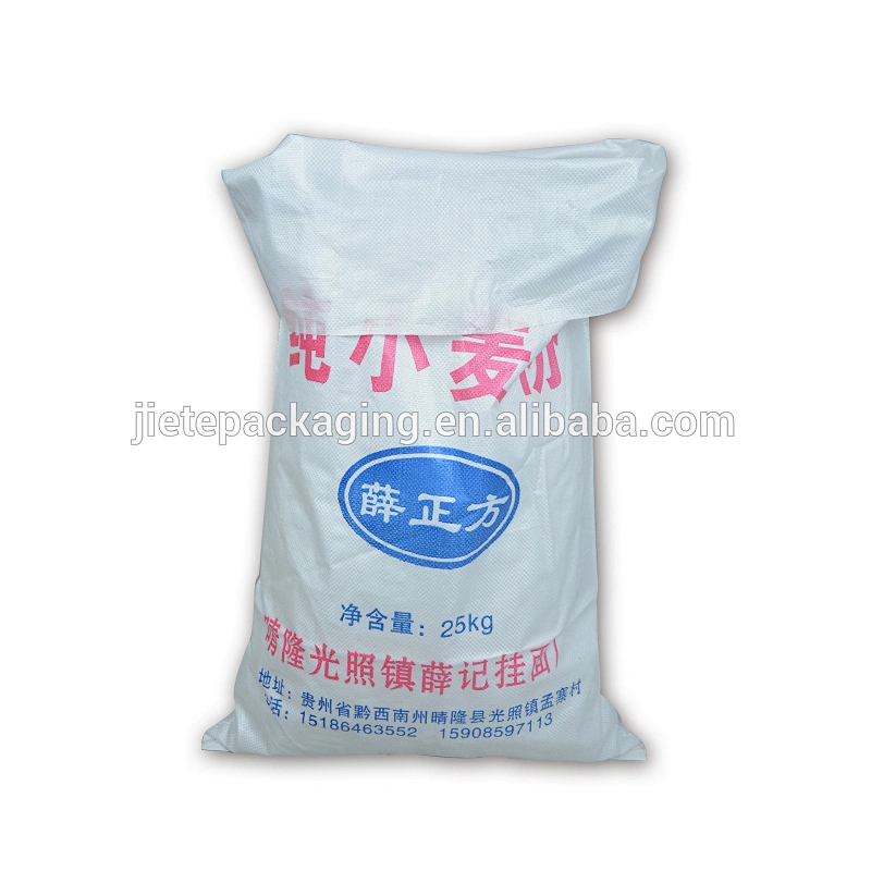 plain new material pp woven wheat flour packaging bags 50kg 25kg 10kg 5kg