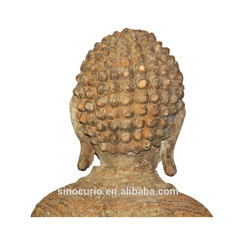Antique Chinese Wood Sitting Buddha Statue