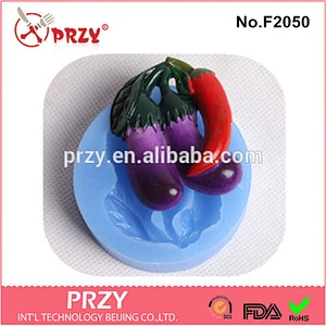 F2050 PRZY eggplant shape cake decorating silicone fondant mold