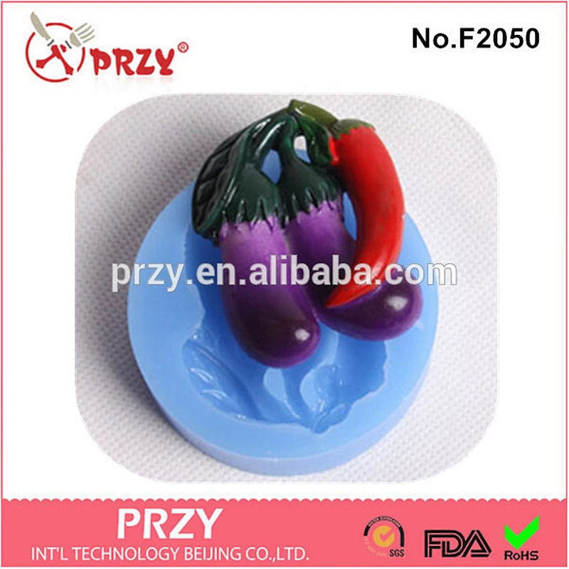 F2050 PRZY eggplant shape cake decorating silicone fondant mold