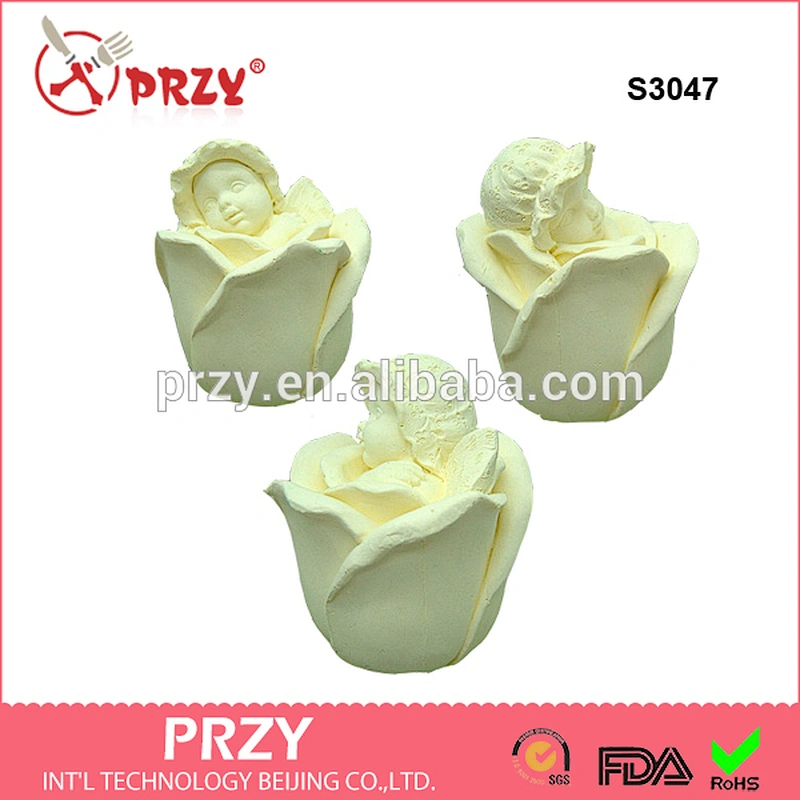 S3047 fashion design 3d silicone soap molds,Rose Baby Angel soap mold