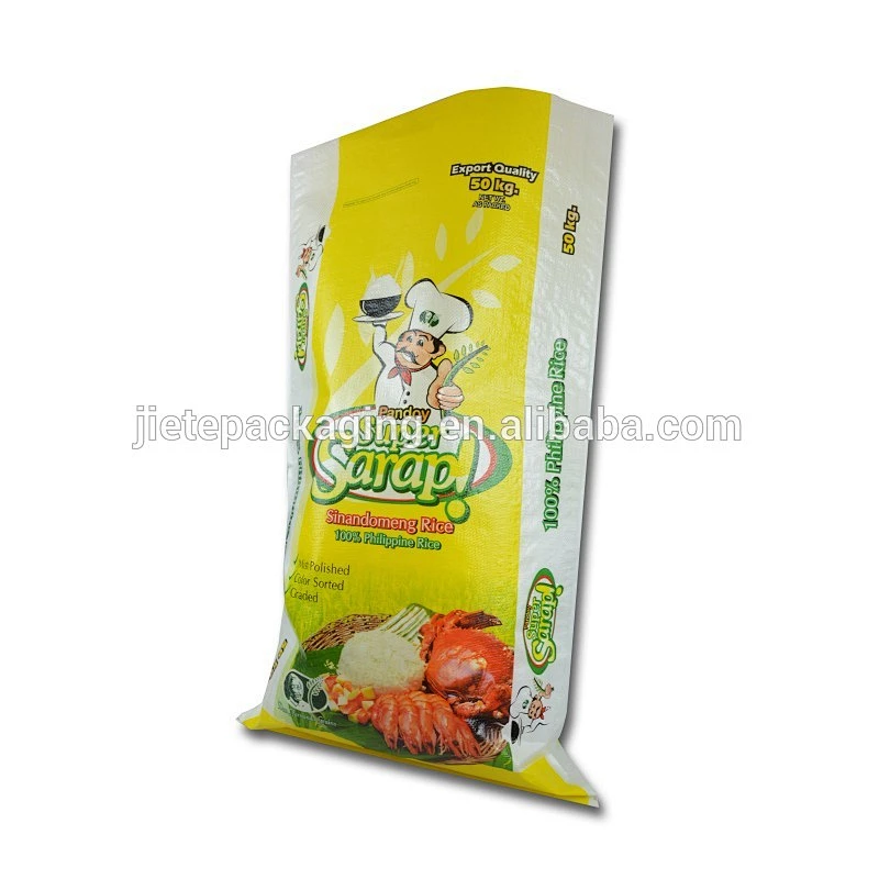 New design bopp laminated pp woven fabric durable moisture proof plastic thailand rice packing bag 50kg