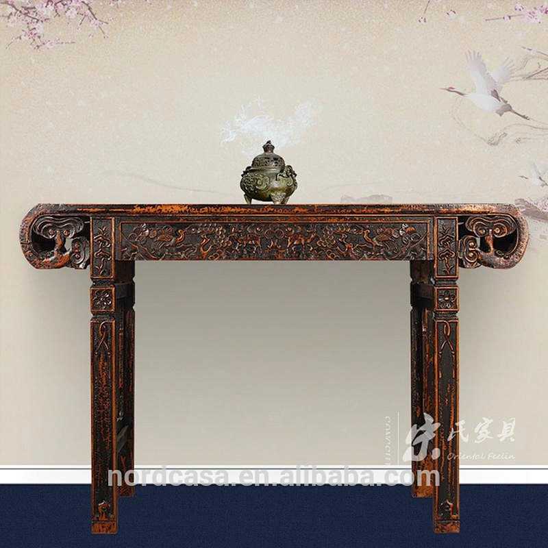 Chinese antique style wooden carved altar table