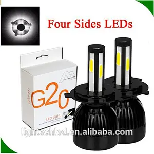G20 COB 4 SIDE LED Car Headlight 80w H1 Motorcycle Led Driving Lights Auto Led Headlights H4