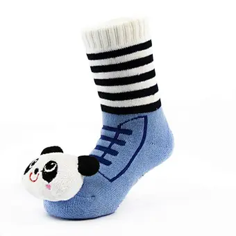 Oem Custom 3d cartoon pattern newborn cotton ankle socks non slip infant rubber sole toddler Socks baby cute kids