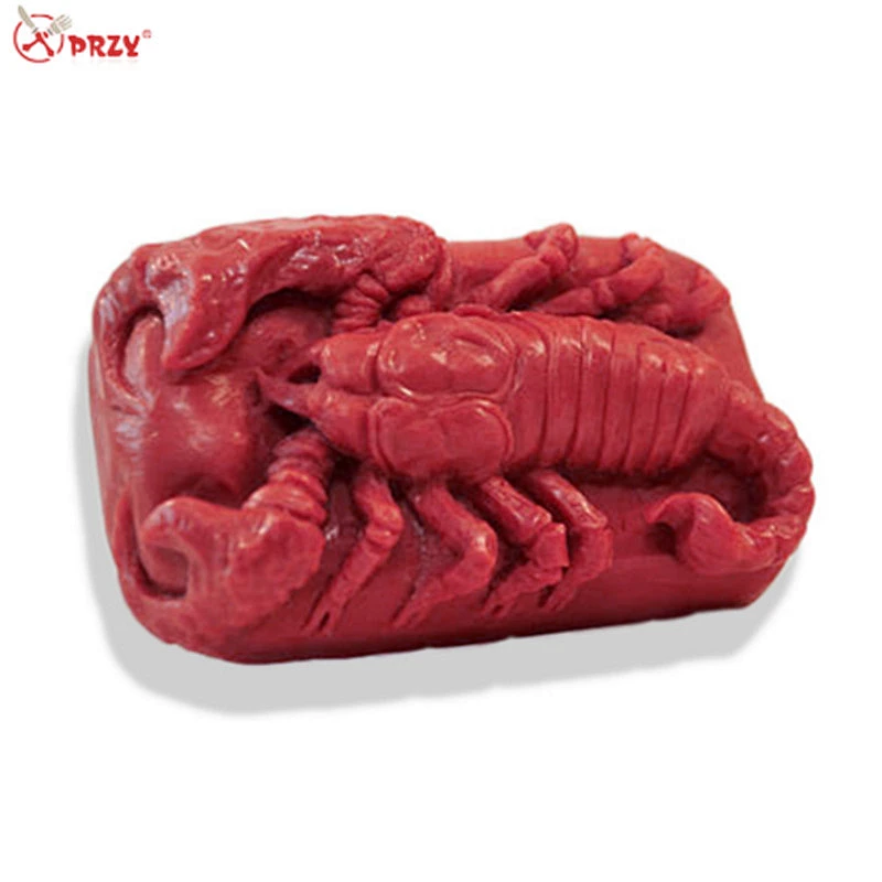 Small Lobster shape soap molds silicone 3d soaps mould rectangle animal Soap mold