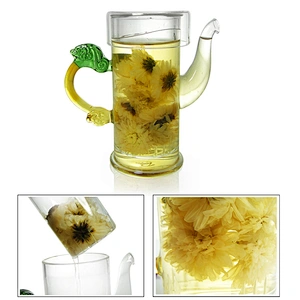 220ml Exquisite Water Kettle with Dragon Handle Customized Logo Glass Water Pot China High Borosilicate Glass Tea Pot