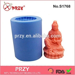 Wholesale silicone Goddess of mercy 3d soap mold