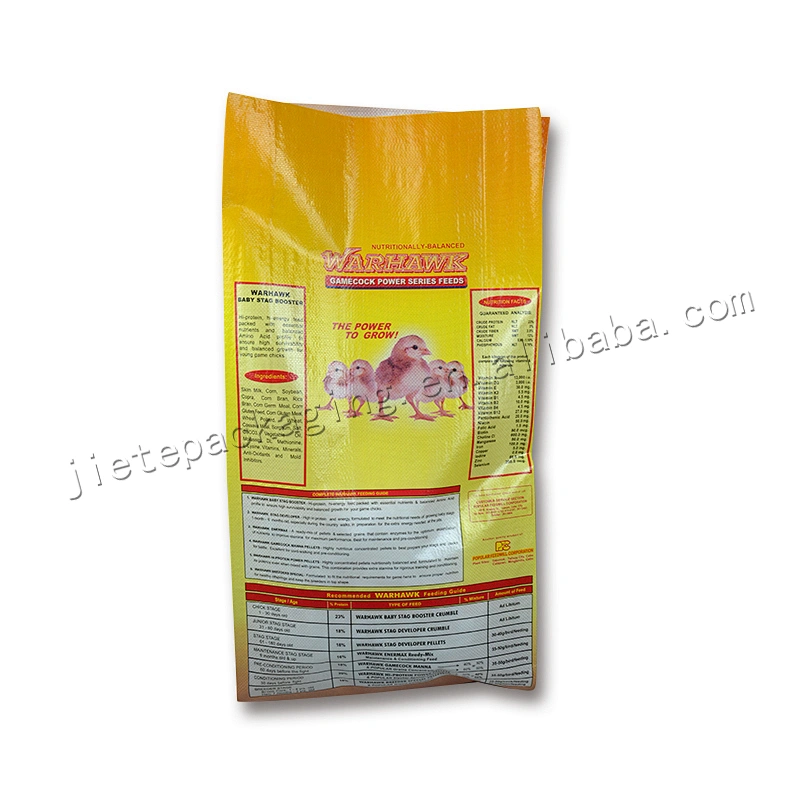 Top sale bopp laminated pp woven chicken feed packing bag 20kg
