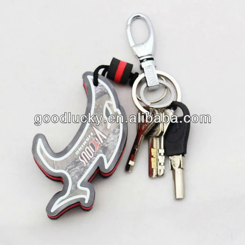 Promotional eva keychains/eva key rings for advertise