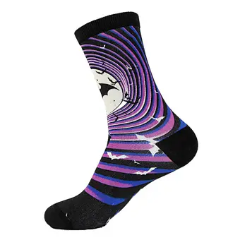 High Quality Bamboo Fiber Halloween Women's Printing Ready Product Crew Socks