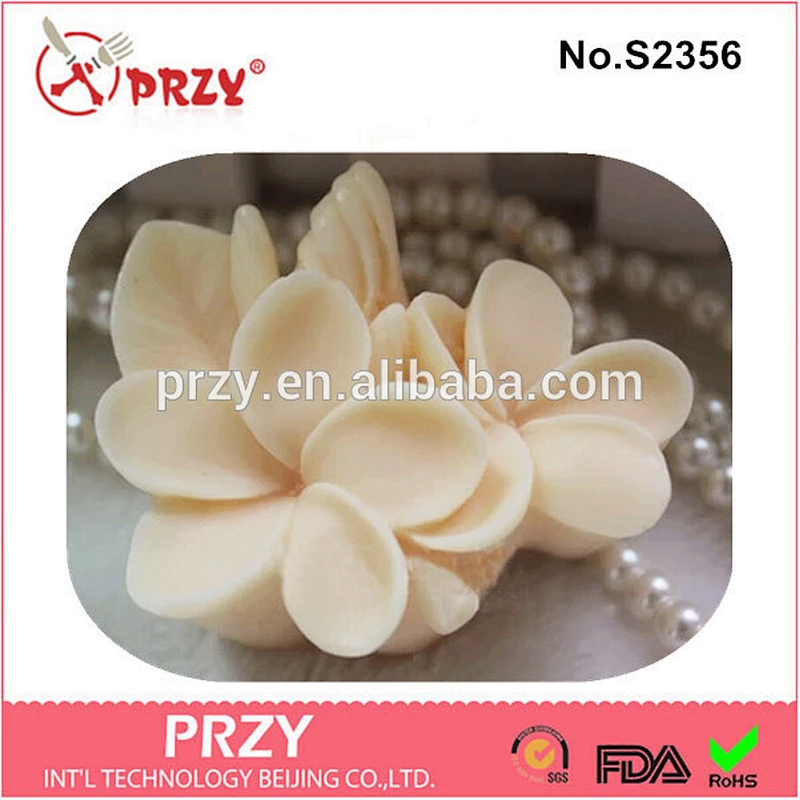 Przy S2356 decorative silicone flower soap mold