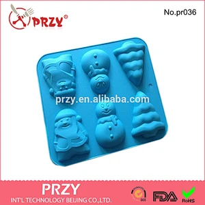 PR036 PRZY High quality christmas silicone mold for soap