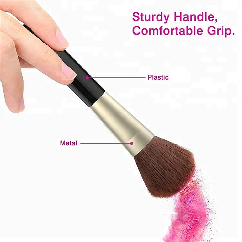 Good Quality Single Rose Gold Custom Hair Facial Shaving Blusher Brushes For Makeup Set