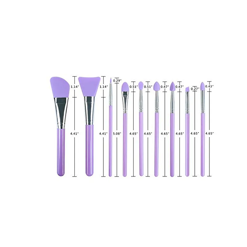 Wholesale 9-Piece Silicone Makeup Brush Set