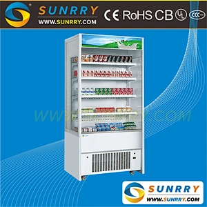 New style commercial supermarket refrigerator glass showcase for food display (SUNRRY SY-SCS1500W)