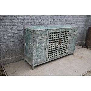 wholesale furniture china buffet cabinet with lattice wooden door
