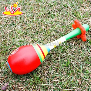 2018 wholesale children wooden toy maraca multi-function baby wooden toy maraca fashion kids wooden toy maraca W07I124