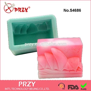S4686 Sydney Opera House DIY soap mold silicone mold art soap mold