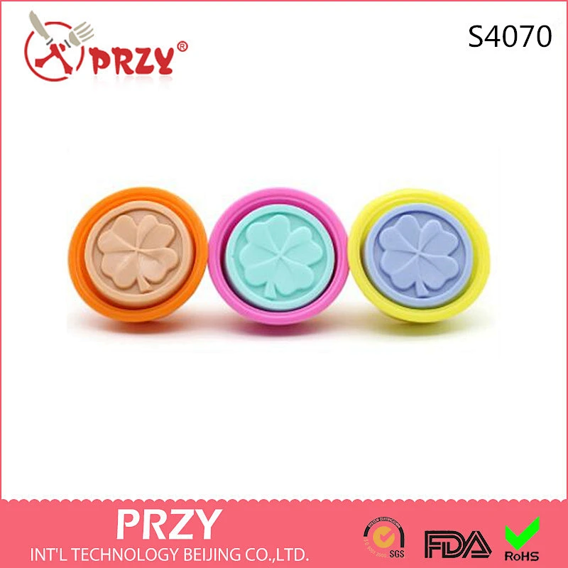 S4070 PRZY DIY handmade soap single circular four-leaf clover mold silicone mold SOAP 65 g handmade soap making materials