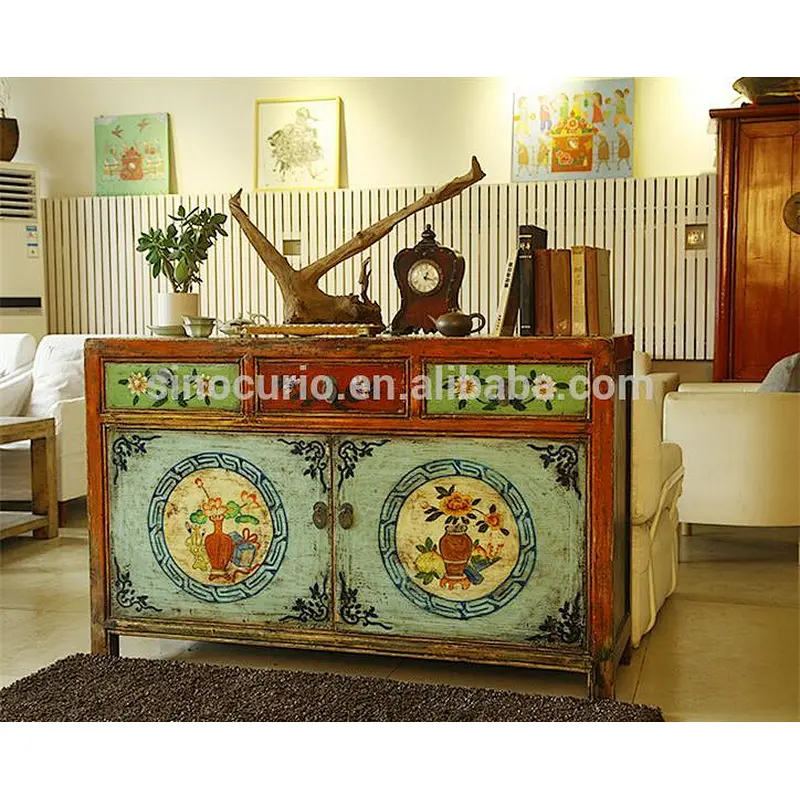 wholesale furniture china chinese antique furniture painted sideboard buffet