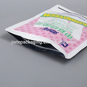 Custom order printed recloseable pe ziplock bag for packing tea, medicine