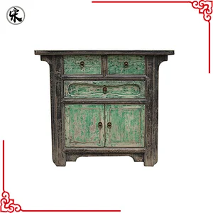 wholesale chinese antique reproduction shabby chic storage buffet furniture for store use
