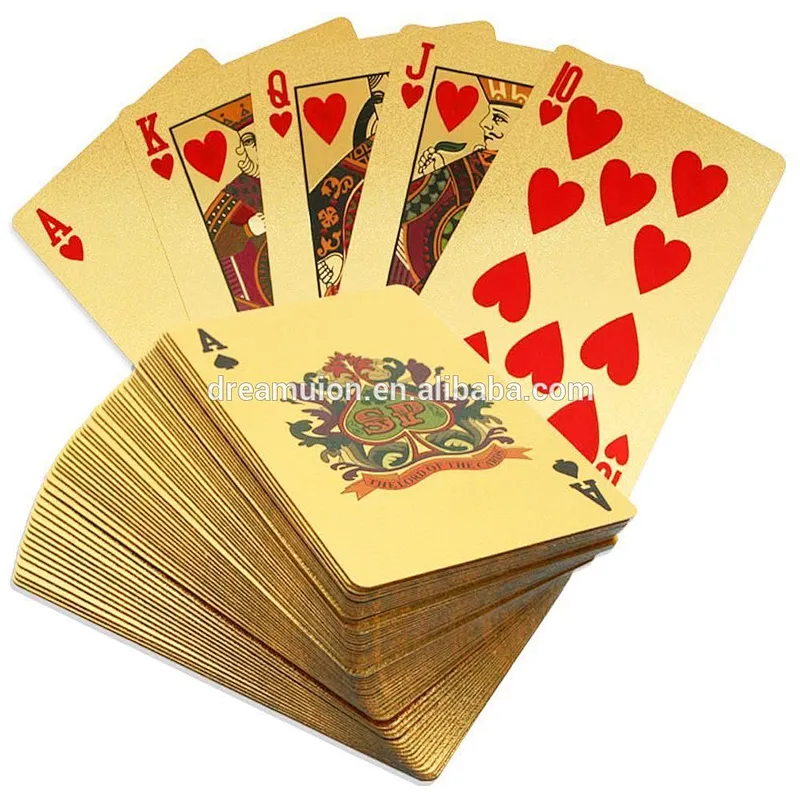 Fashion 24K Karat Gold Plated Poker Set Playing Card +Nice Wood Box &Certificate