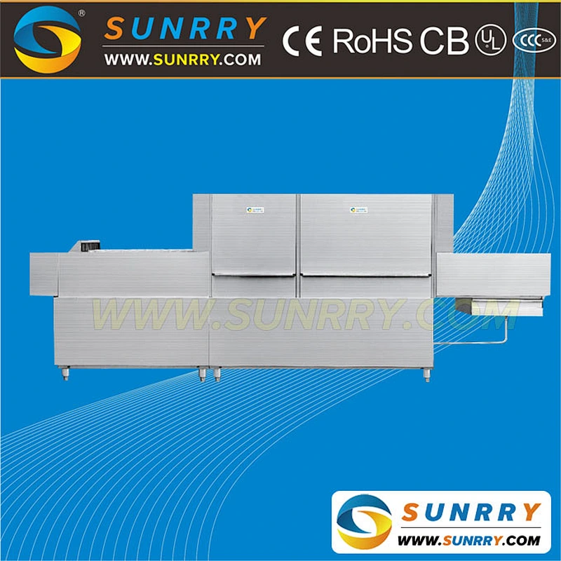 High hourly capacity industrial hood type detergent dishwasher for safe plastic plates