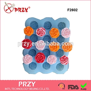 F2602 High Quality 16 holes flower Silicone fondant Molds Silicone Mold for cake decoration